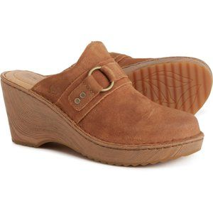 NWB Womens SZ 11M Born Nola Distressed Clogs Leather Open Back Tan Cushioned